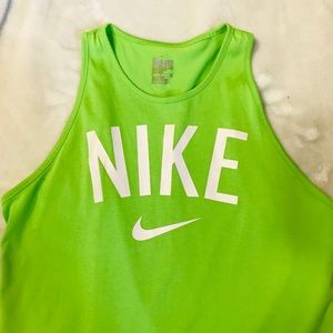 Green workout tank top Nike